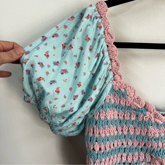 *NEW* ASOS Design Crochet Bardot Midi Dress - Picture 7 of 14